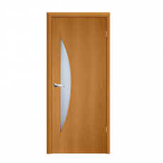 Принцип Дверное полотно со стеклом ЛУНА миланский орех 600х2000мм
