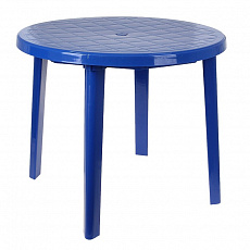 Стол круглый 90*90*75 см синий/пластик  М2663