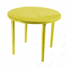 Стол круглый 90*90*71 см желтый/пластик