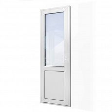 Дверь балконная ПВХ ГОСТ 30674-99 2140х670 белая, левая п/о, стеклопакет двухкамерный,
