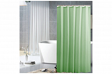Штора для ванной зеленая 180х180 см