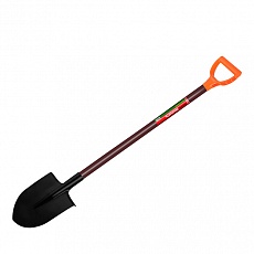 Лопата штыковая Диггер металл 117 см/накладка ПВХ, цвет оранж